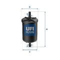 Kraftstofffilter UFI 31.948.00 Filtereinsatz für OPEL PEUGEOT RENAULT FIAT P17 3