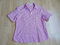 Bluse von ETERNA Gr 44 Weiß Pink 100% Baumwolle Sommerqualität Good Shirt Neu
