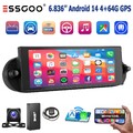 DAB+ Apple Carplay Android 14 4+64G Autoradio GPS Cam Für VW NEW Beetle 01-2010