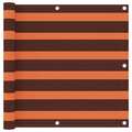 Balkon-Sichtschutz Orange und Braun 90x500 cm Oxford-Gewebe