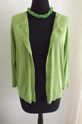 Peter Hahn Strickjacke Damen Pullover Cardigan Jacke 70% Seide Baumwolle Gr. 38