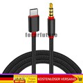 Audio Adapter 1m Kabel USB C Aux Typ C Klinke 3,5mm Stecker Auto Stereo Sound