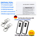 2 Stück Handsender für Novoferm Novotron 522 524 MCHS43-2 Garagentor 433Mhz