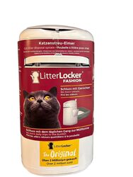 LitterLocker Fashion Katzenstreu-Entsorgungseimer - Weiß - neuwertig