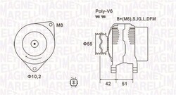 MAGNETI MARELLI LICHTMASCHINE GENERATOR 100A passend für JEEP COMMANDER TOYOTA