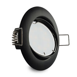 LED Einbaustrahler schwarz schwenkbar Einbaurahmen Set Einbauleuchte GU10 230V
