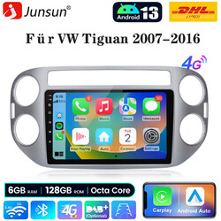 6+128G Android 13 Carplay Autoradio für VW Tiguan 1 NF Golf Plus DAB+ GPS Navi 