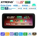XTRONS 10,25" Android 14 Autoradio 4G+64G GPS Navi CarPlay  MERCEDES W212 S212++