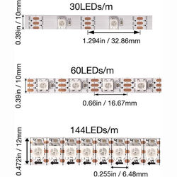 WS2812B 5V 5050 RGB LED Stripe Streifen Individual Addressable 1m 5m Lichtleiste