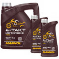 MANNOL Motoröl Motorbike 4-Takt 10W-40 API SL 4 Liter + 2 Liter Motoren Öl Motor