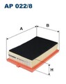 Filtron AP 022/8 Luftfilter passend für FIAT Luftversorgung