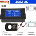 LCD Digital Amperemeter Voltmeter AC 80-260V 100A, Leistungsmesser Energiezähler