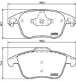 BREMBO Bremsbelagsatz, Scheibenbremse Vorderachse u.a. für CITROËN, DS, PEUGEOT