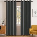 2er Set Verdunklungsvorhänge Grau, ideal für Schlafzimmer und Balkone