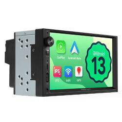 7" Doppel DIN IPS Android 13 Autoradio Navi Navigation Bluetooth CarPlay RDS DAB