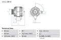 BOSCH Lichtmaschine Generator Lima 0 986 047 270 +127.87€ Pfand für OPEL 159 CC