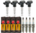 4x KAMOKA Zündspule +4x NGK Zündkerze V-Line passend für Renault Scénic I