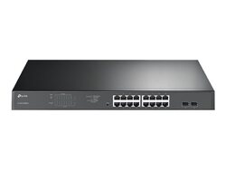 TP-Link - TL-SG1218MPE - JetStream TL-SG1218MPE - Switch - smart - 16 x 10/100/1000 (PoE+) + 2 x Gigabit SFP - rack-mountable - PoE+