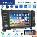7" 32G Android 13 Carplay Autoradio GPS WIFI Für Mercedes C/CLC Klasse W203 W209