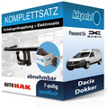 Für Dacia Dokker 12- AUTO HAK Anhängerkupplung abnehmbar + 7polig E-Satz neu