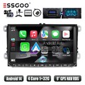 Android 14 Carplay 9" Autoradio GPS FM 1+32G Kam MIK Für VW GOLF 5 6 Touran POLO
