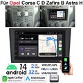 Für Opel Corsa C/D Zafira B Astra H Android Apple Carplay Autoradio GPS NAVI