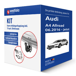 Westfalia KIT für AUDI A4 Allroad Typ 8WH/B9 Anhängerkupplung inkl. eSatz PKWKIT 305227900113 | ZUGLAST=2100kg STÜTZLAST=85kg