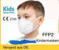 10x FFP2  KINDERMASKE Maske weiß für Kinder Atemschutz Nasenschutz  EU CE 2163