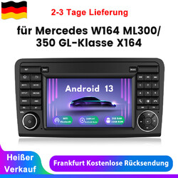 Autoradio Carplay Android13 GPS BT DAB+ Für Mercedes Benz ML/GL Klasse W164 X164