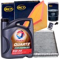 FILTERSET INSPEKTIONSKIT+TOTAL 5W30 ÖL passend für FORD MONDEO IV BA7 1.6 Ti