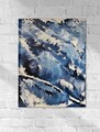 ⚠️Orig. Aboudi – abstraktes Meeresbild, Modern Acryl Malerei 50x60, Schiff Sturm