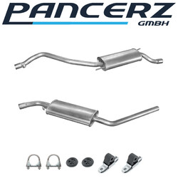 Auspuffanlage für VW T4 Transporter IV 1.9 2.0 2.4 D 2.5 LWB 1990-1995