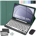 Bluetooth QWERTZ Tastatur Maus für Samsung Galaxy Tab A9 Plus X210 Schutzhülle