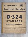McCormick IHC D-324 Standard Dieselschlepper Ersatzteil-Katalog