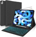 Beleuchtete Tastatur Hülle Mit Stifthalter für iPad 10/9/8/7th Air 3 4 5 Pro 11"