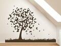 Silhouetten Baum und Schmetterlinge Aufkleber Pvc Vinyl Home Wohnzimmer...