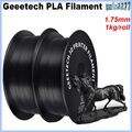 2Pcs Geeetech 1.75mm PLA 3D Drucker Filament 1kg/rolle Schwarz für 3D-Drucker DE