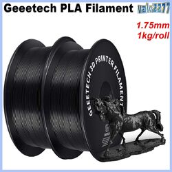 2Pcs Geeetech 1.75mm PLA 3D Drucker Filament 1kg/rolle Schwarz für 3D-Drucker DE