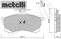 metelli 22-0250-0 Bremsbelagsatz für Scheibenbremse Bremsbelagsatz 
