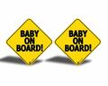 Zone Tech 2x Baby An Board 5x5 " Warnung Auto Stoßfänger Aufkleber Reflektierend