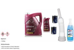 5L MANNOL Extreme 5W-40 API SN/CF Motoröl inkl. Additiv Auslaufschlauch