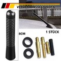 Auto Dach Kurz Stab Antenne Carbon Design Radio Adapter Fuß DAB 8cm Universal