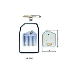 1x Hydraulikfilter, Automatikgetriebe MAHLE HX 163KIT passend für BMW