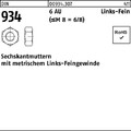 Reyher Sechskantmutter DIN 934 links M 18 x 1,5 -LH 6 Automatenstahl
