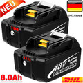 2er Set - Original 18V/8,0Ah für Makita Akku BL1860B- 197422-4 BL1850 BL1830 B