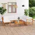 Teak Gartensofa mit Kissen Lounge Gartenmöbel Sofa mehrere Auswahl vidaXL