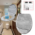 Duroplast WC Sitz Toilettendeckel Klodeckel Toilettensitz Absenkautomatik Marble