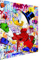 Leinwand Bilder Dagobert Duck Cash Pop Art Wandbilder-Hochwertiger Kunstdruck