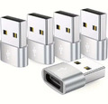 2x USB A auf USB C OTG Adapter Ladeadapter Datenübertragung Buchse Konverter A65