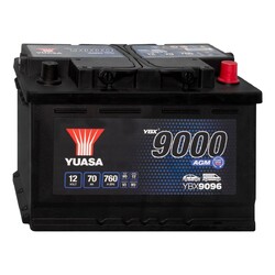 Yuasa 12V 70Ah AGM Autobatterie YBX9096 Start-Stop Starterbatterie 60Ah 80Ah